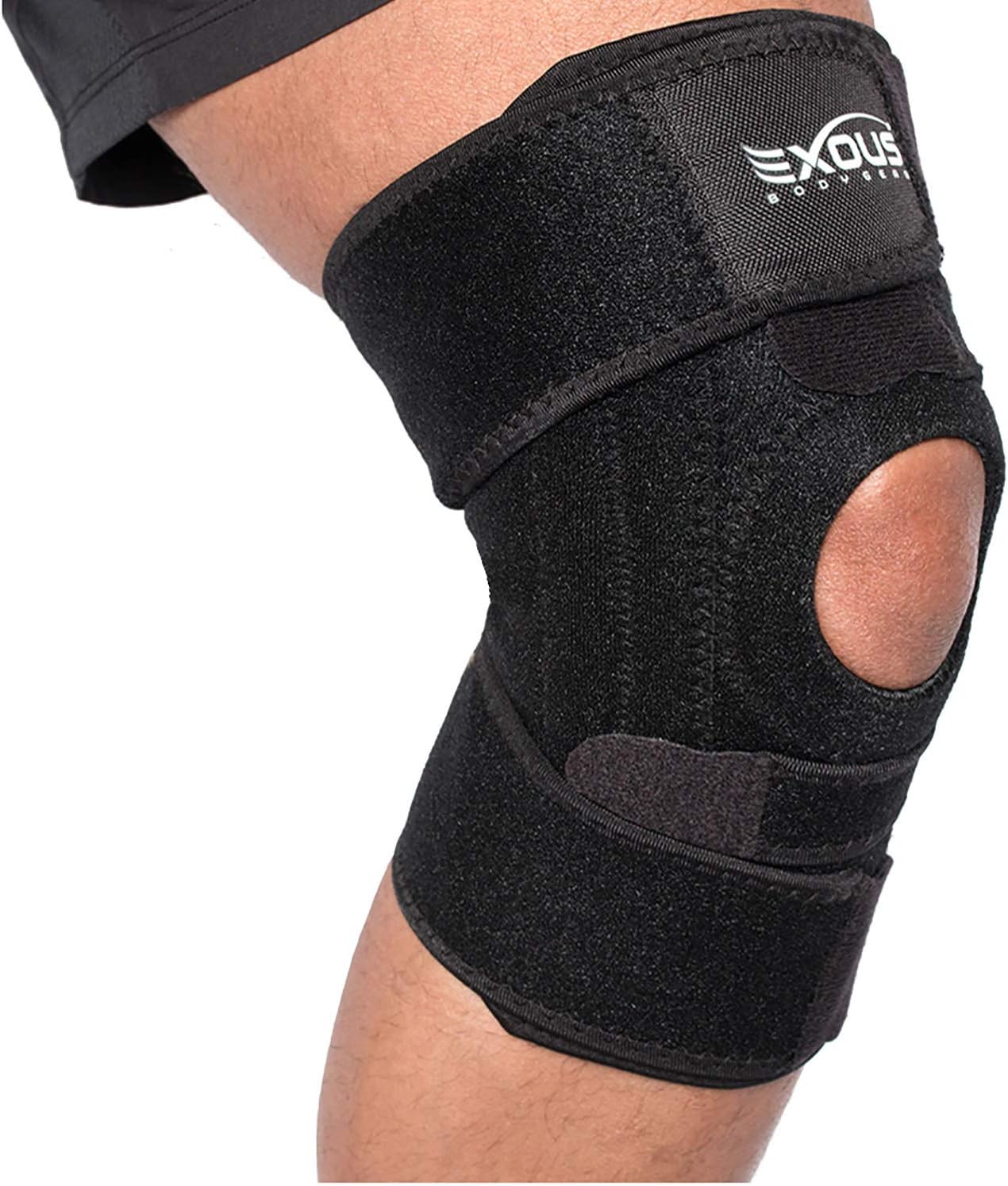 Knee Support Brace For Men Women Unique 4-way Adjustable Non-Slip Neoprene Strap System For Arthritis, Running Bursitis, For ACL, Ligament Damage Ideal For Sports - Skiing Meniscus Tear