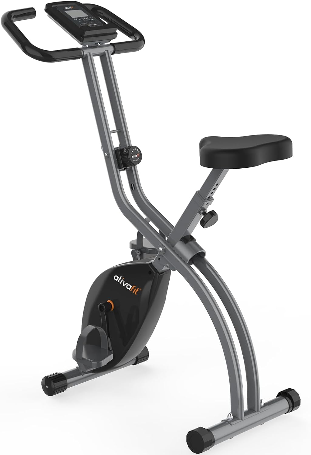 ATIVAFIT Foldable Exercise Bike 8 Resistance Levels F-Bike with Heart Rate Sensor+Phone Holder : Amazon.co.uk: Sports Outdoors