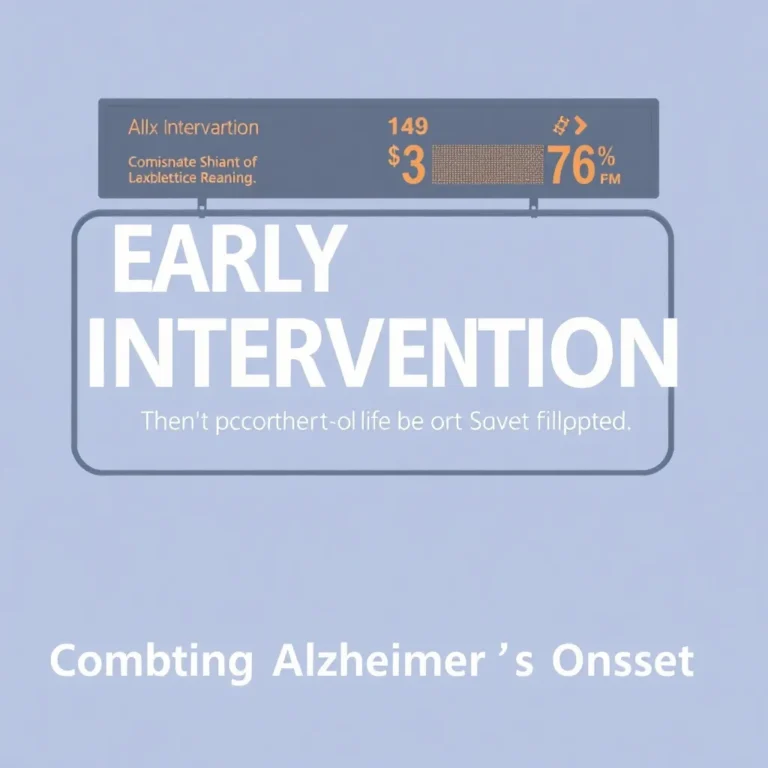 Early Intervention: Combating Alzheimer's Onset